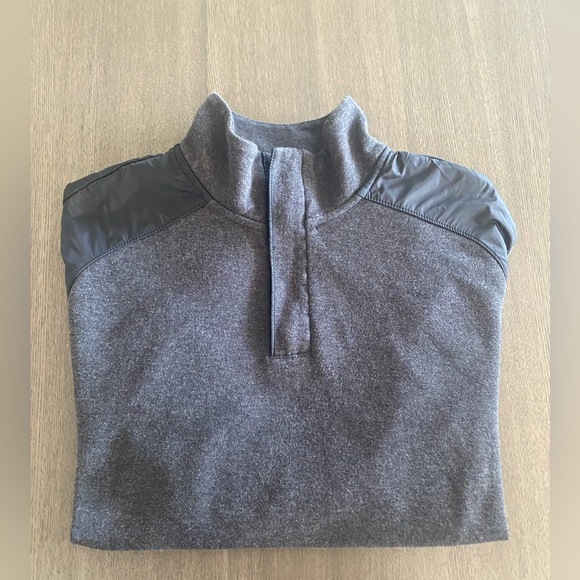 Perry Ellis grey zip-up pullover sweater - Picture 2 of 9